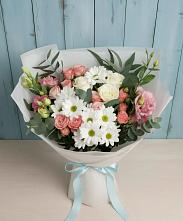 Букет цветов из:  Розы, Лизиантусы и Хризантемы #REPLACE_PRED# Аргаяше