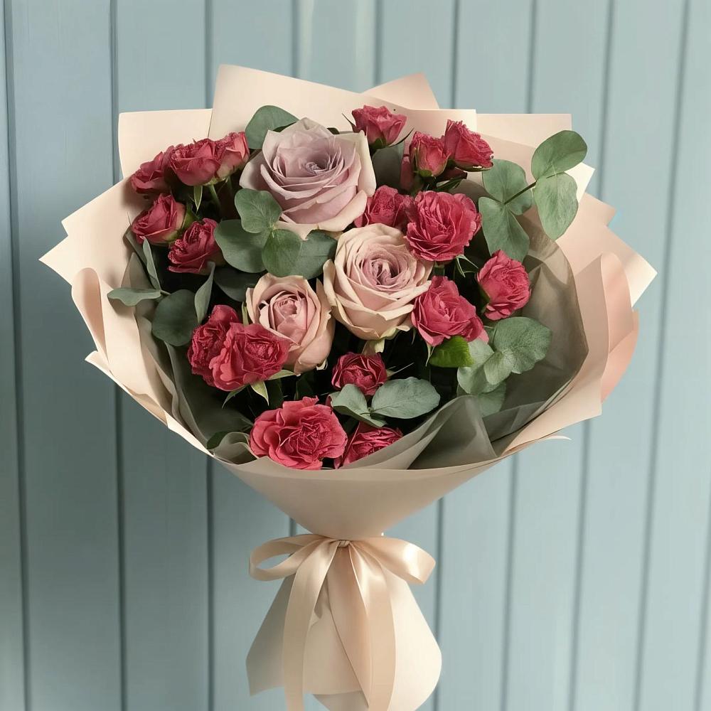 Букет цветов из: Гвоздики и Розы в Аргаяше