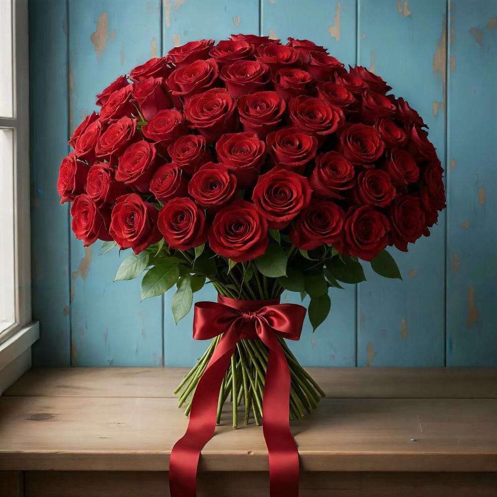 Букет Красные розы Блэк Меджик в Аргаяше