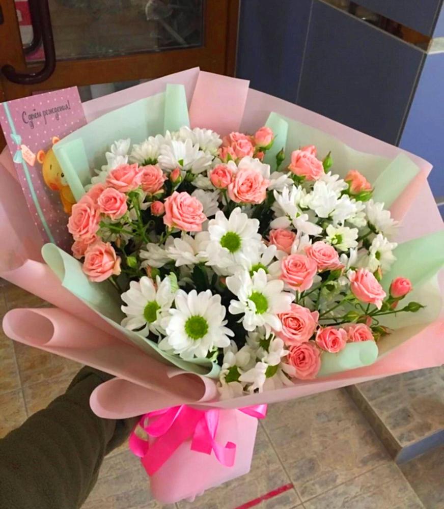 Букет цветов из: Розы и Хризантемы в Аргаяше