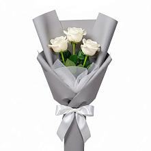 Букет 3 белые розы #REPLACE_PRED# Аргаяше