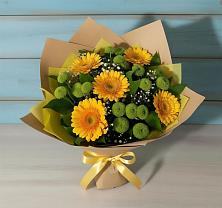 Букет цветов из:  Герберы и Хризантемы #REPLACE_PRED# Аргаяше