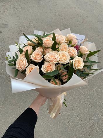 Букет Кремовые розы Латте в Аргаяше