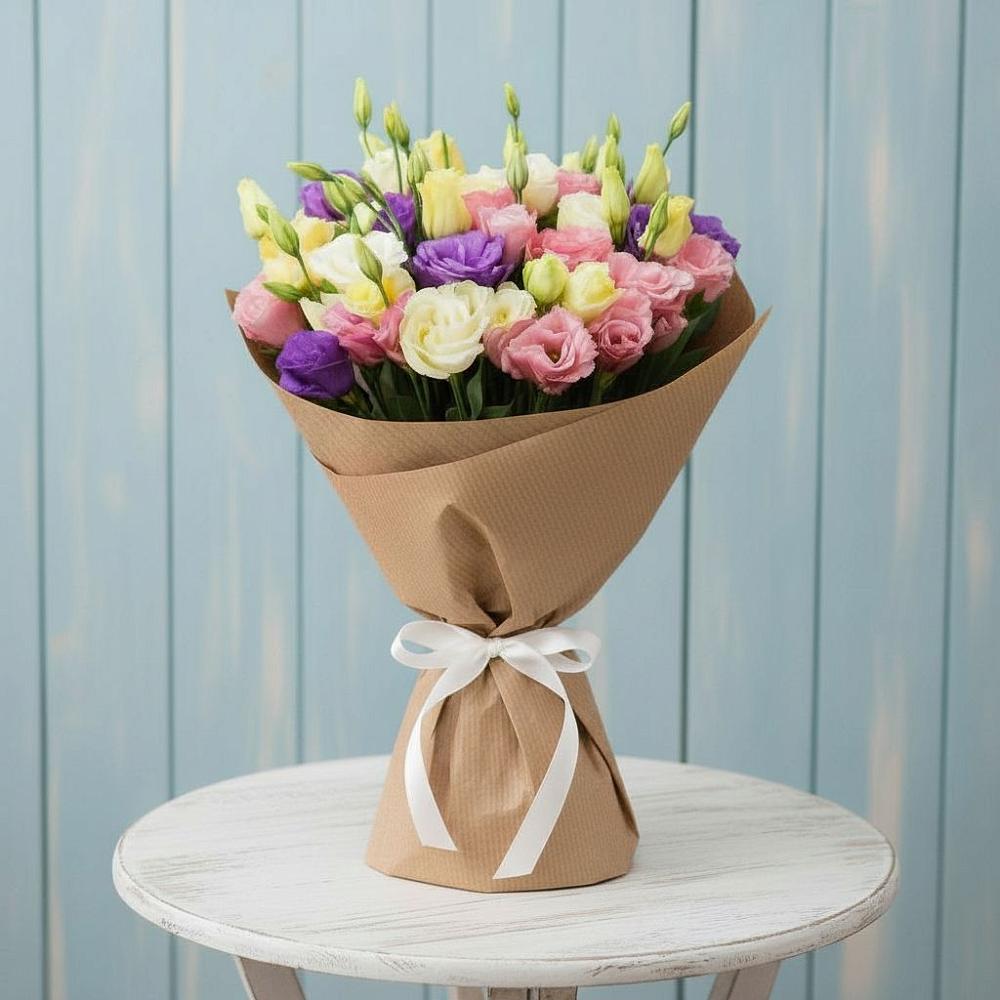 Букет цветов из: Лизиантусы в Аргаяше