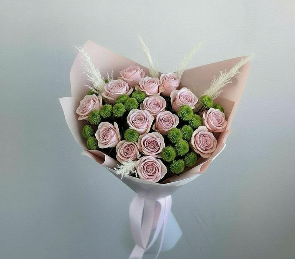 Букет цветов из: Розы и Хризантемы в Аргаяше