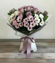 Букет цветов из:  Хризантемы и Розы в Аргаяше