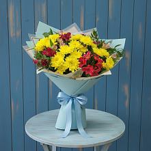 Букет цветов из:  Альстромерии и Хризантемы в Аргаяше