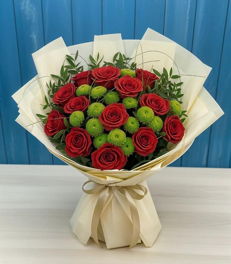 Букет цветов из: Розы и Хризантемы в Аргаяше