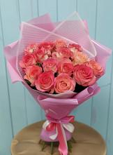 Букет 15 Розовых роз Равель в Аргаяше