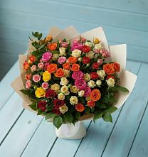 Букет Микс из разноцветных кустовых роз #REPLACE_PRED# Аргаяше