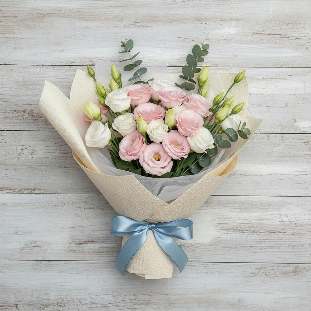 Букет цветов из: Лизиантусы в Аргаяше